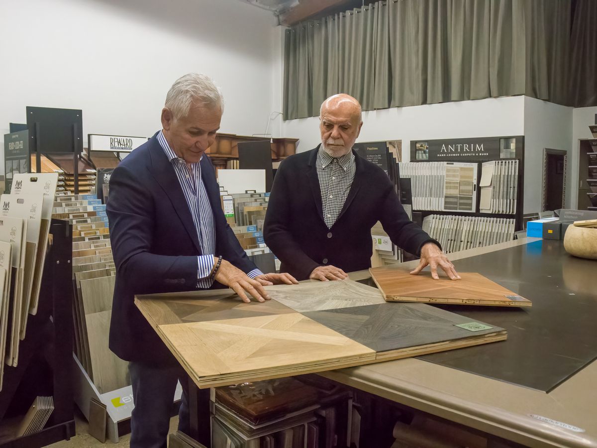 Comparing parquet and wood flooring samples
