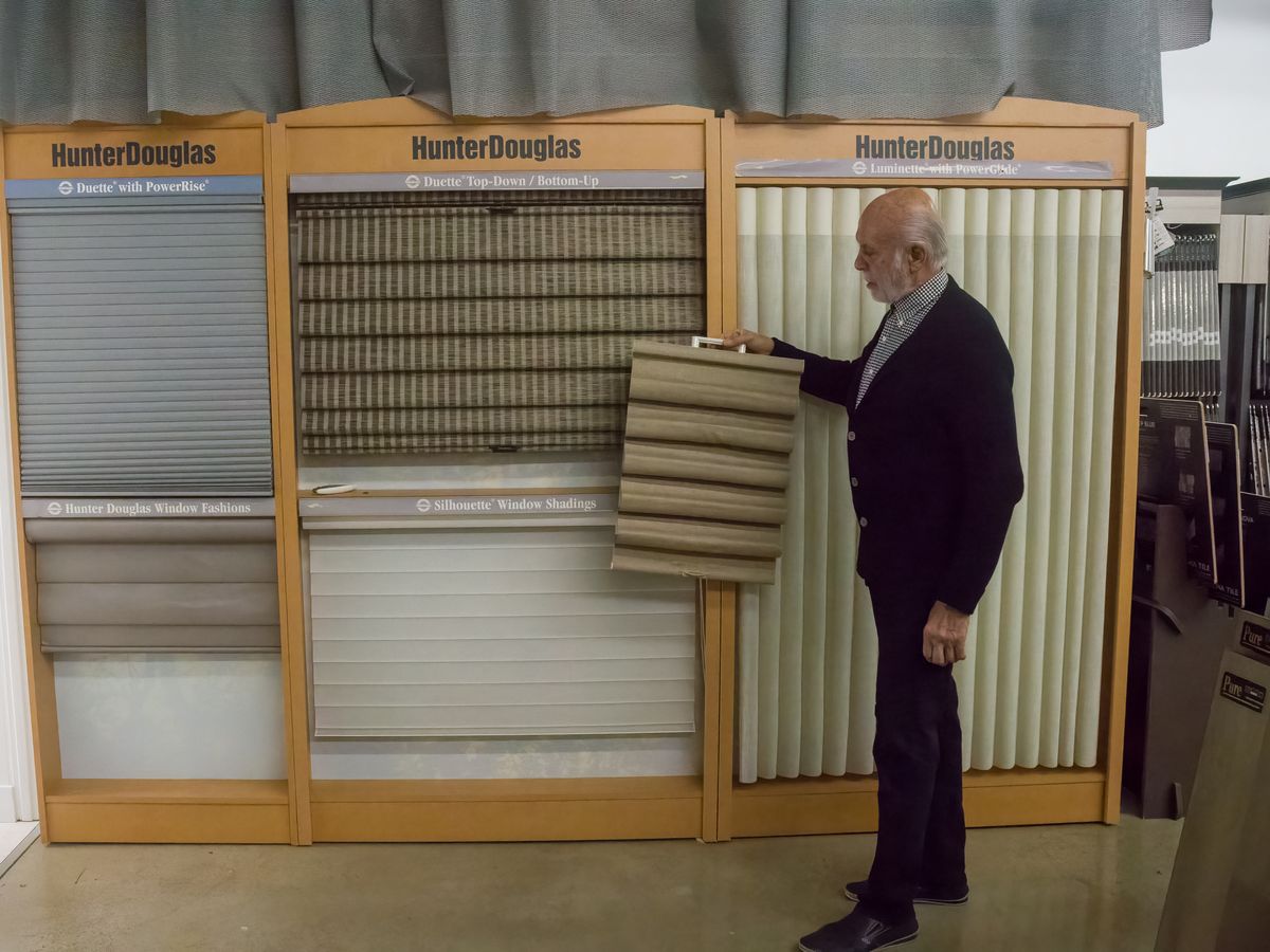Hunter Douglas window shade samples